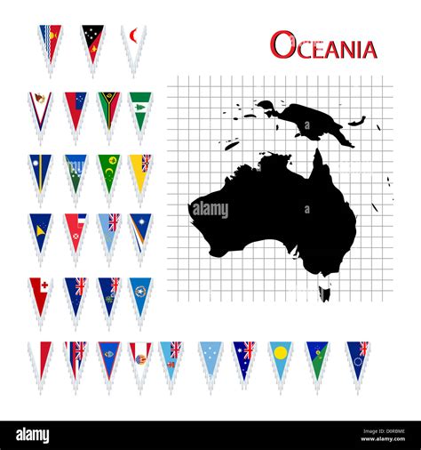 Flags of Oceania Stock Photo - Alamy