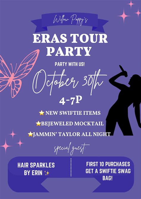 Willow Poppy’s Eras Tour Party, 121 Plum Street, Newburgh, IN, 30 ...