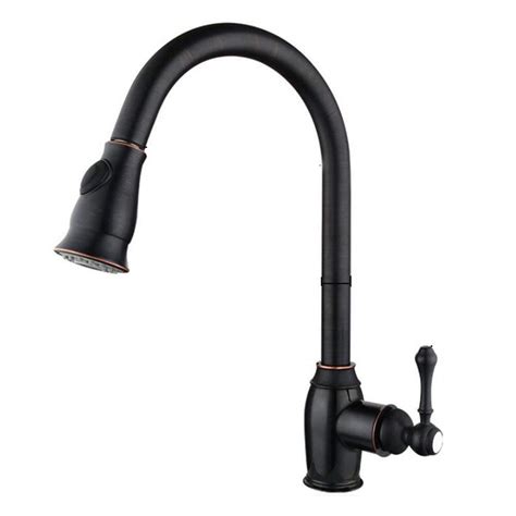 Buy Retro Black Kitchen Sink Faucet Extractable Kitchen Faucet, 360 ...