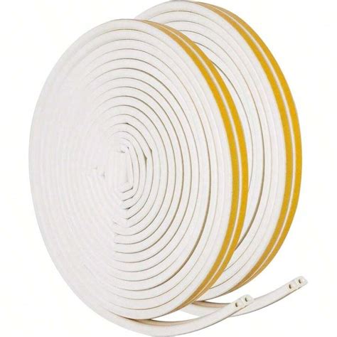 Seal Strip 2 Rolls 65.6FT Self Adhesive Foam Window Seal Strip Weather ...