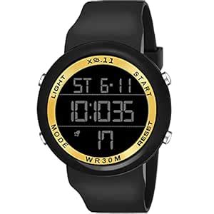 SWADESI STUFF Rubber Gold Dial Multi Function Day And Date Alarm Kids ...