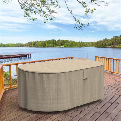 Arlmont & Co. Tanner Outdoor Oval Patio Table Cover | Wayfair