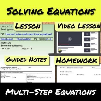 Solve Multi-Step Equations Part 2 的图像结果