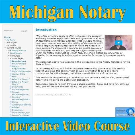 Michigan Notary Online Course | Notary.net