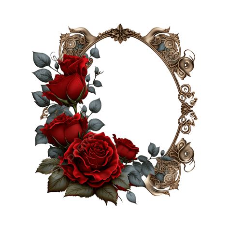 Beautifull Red Rose Flower Frame, Beautifull Red Rose, Flower Frame, Rose PNG Transparent ...