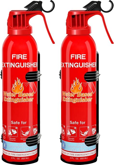 Fire Extinguisher for Home with Mount, 2 Pack Upgraded 8-in-1 Portable Fire Extinguishers For ...