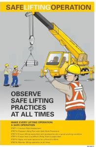 SignageShop flex Safe lifting operation Poster Emergency Sign Price in ...