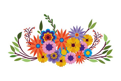 Flowers of many colors icon on white background 1777226 Vector Art at ...