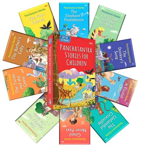 Buy Panchatantra Stories Set Of 10 Books Box Set By Om Kidz Paperback ...