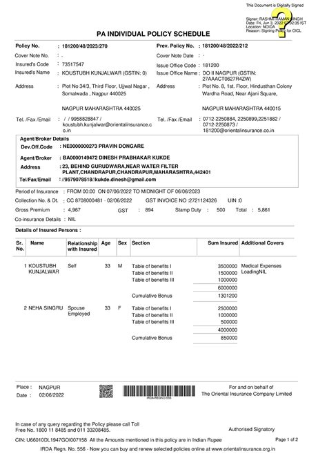 181200 48 2023 270 - Rtmnu nagpur - 02/06/ Place : NAGPUR Date : For ...