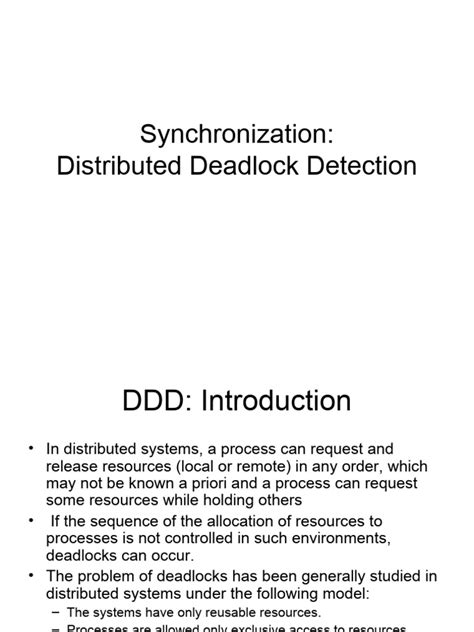 Image result for Distributed Deadlock Detection Algorithms in Distributed Systems