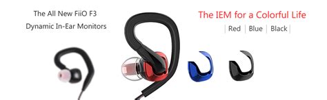 FiiO F3 Dynamic in-Ear Monitor Earphones with Mic (Black) : Amazon.in ...