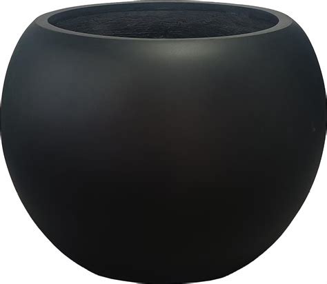 Amazon.com: 13.5 H x 17" Dia (12" Pot Opening) Round Fiberstone Planter ...