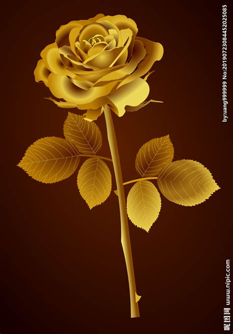金色玫瑰花设计图__PSD分层素材_PSD分层素材_设计图库_昵图网nipic.com
