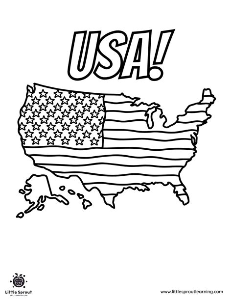 Us Flag Coloring Pages Printable Blank US Flag Coloring Page