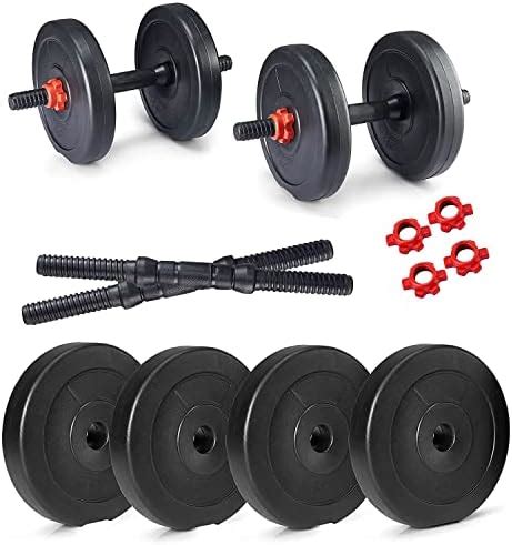 Buy BODY MAXX 20 Kg Adjustable Dumbbell Set with Gym Gloves Online at ...