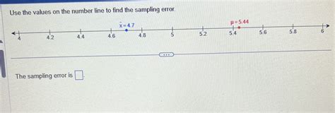 Image result for Sampling Error Number Line