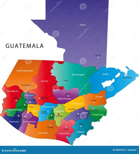 Guatemala Map Stock Photography - Image: 8550792