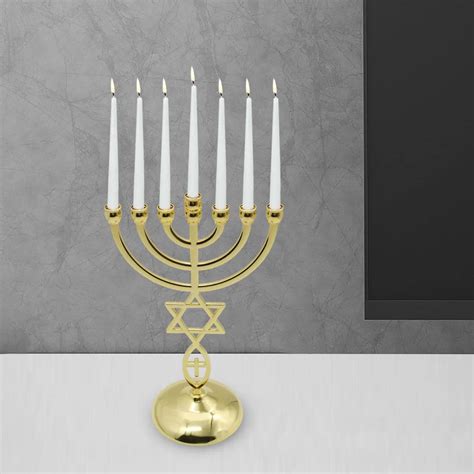 Jewish-Candlestick-Metal-Candle-Holder-7-Branch-Antique-Designed-Height ...