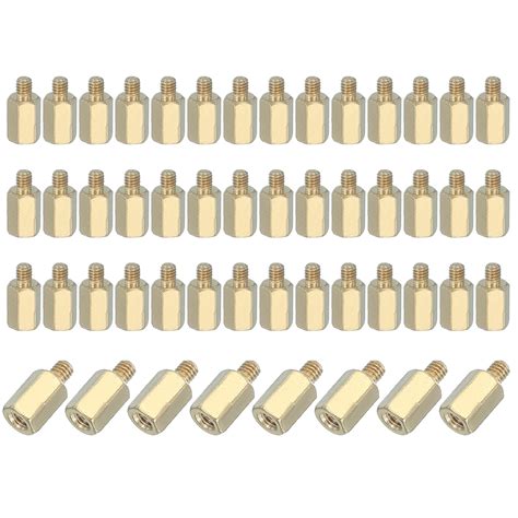 Uxcell M2.5 x 15+6 mm Female Thread Hex Brass PCB Standoff, 20 Pcs for ...