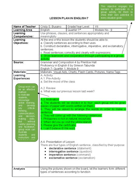 Image result for Lesson Plan for Class