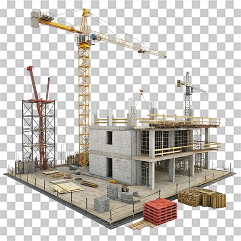 Construction in progress design isolated on transparent background ...