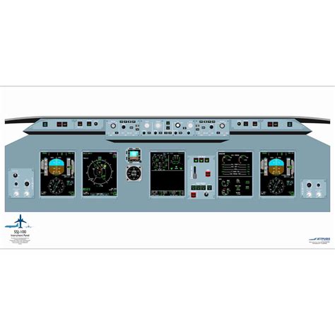JETPUBS Sukhoi 18" x 36" Cockpit Posters for Pilot Training