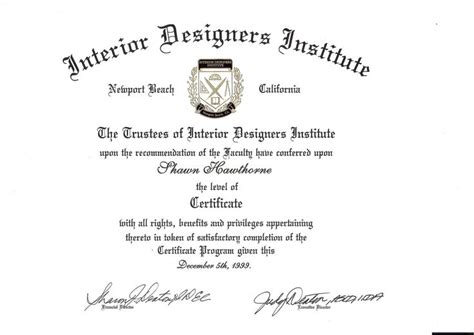 interior design bachelor degree