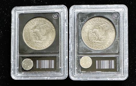 1971 & 1972 EISENHOWER $1 DOLLARS, BOTH COINS GRADED AUTHENTICATED ...