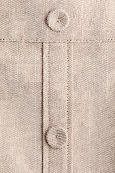 Women's Beige/Pinstriped Pleated twill skort | H&M IN