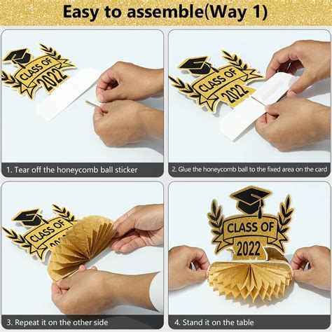 Buy 9 ಪಿಸಿಎಸ್ ಪದವಿ ಪಕ್ಷದ ಅಲಂಕಾರಗಳು 2022 ಕಪ್ಪು ಚಿನ್ನದ ಪದವಿ ಪಕ್ಷ ಜೇನುಗೂಡು ...