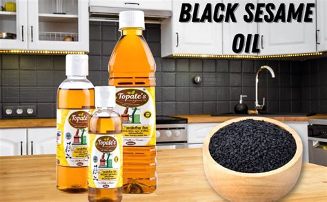 Topale's Pure Wooden Cold Pressed Almond Oil 50 ml and Black Sesame Oil ...