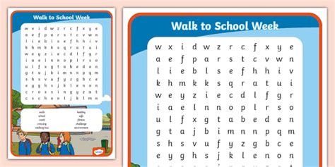 Walk to School Week Wordsearch (teacher made) - Twinkl