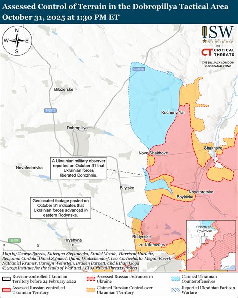 Assessed Control of Terrain in the Dobropillya Tactical Area, October ...