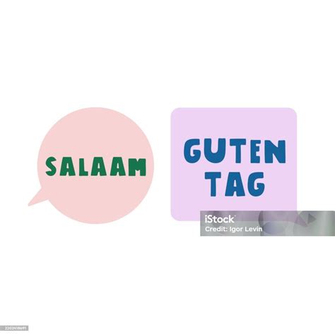 German Word Guten Tag And Arabic Word Salaam English Meaning Hello ...