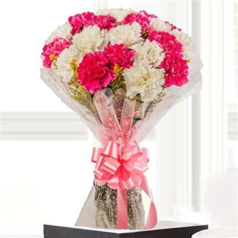 Buy 15 Mix Carnation N Vase Online | Flowers Delivery India| GoGift