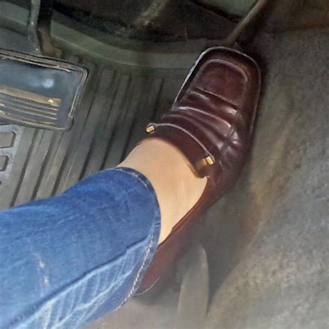 Star Driving the Monte in Brown Leather Loafers - Quickie - Pump That Pedal