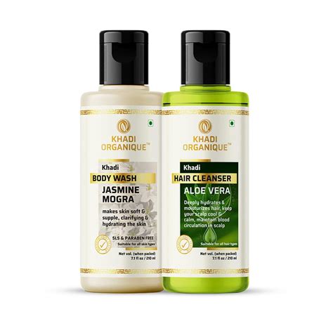 Buy Khadi Organique Bath Care Kit Jasmine Mogra Body Wash And Aloe Vera ...