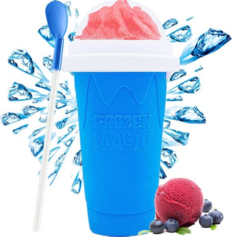 Buy Slushy Squeeze Cup,TIK TOK Magic Quick Frozen Smoothies Cup, Double ...