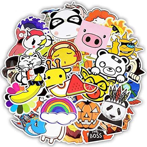 Buy GADGETS WRAP 50Pcs Cartoon Style Sticker Anime Cute Animal Children ...