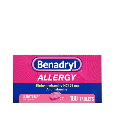 Buy Benadryl Ultratabs Antihistamine y Medicine, Diphenhydramine HCl s ...