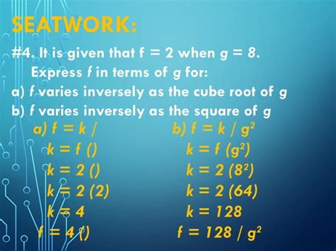 Image result for Inverse Variation Power Function