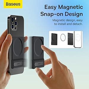 Baseus Foldable Magnetic Swivel Stand Backside Holder Stand for iPhone ...