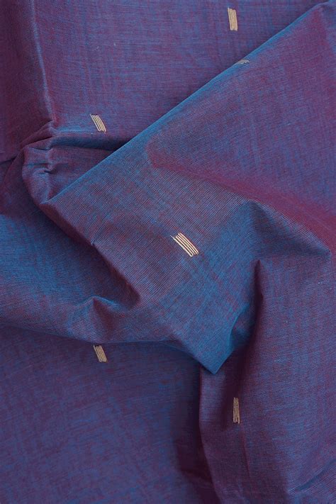 Threadwork Buttis Dual Tone Bengal Cotton Saree – Sundari Silks