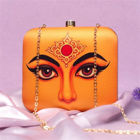 Artklim Durga Maa Portrait Printed Clutch