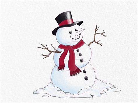 Image result for Snowman Drawing