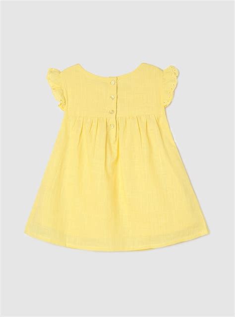 Buy Girls Schiffli Detailed Flutter Sleeves Woven Top Online at just Rs ...