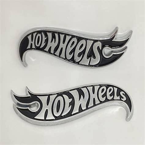 Buy Pair Set Hot Wheels Decal Side Fender Cover Hotwheels Emblem 3D ...