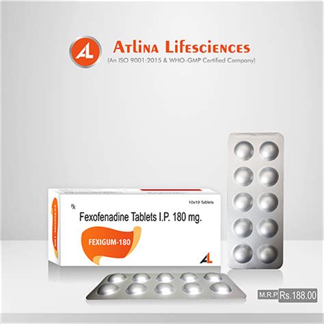 Fexigum - 180 Tablets (Alu-Alu) Atlina Lifesciences Private Limited