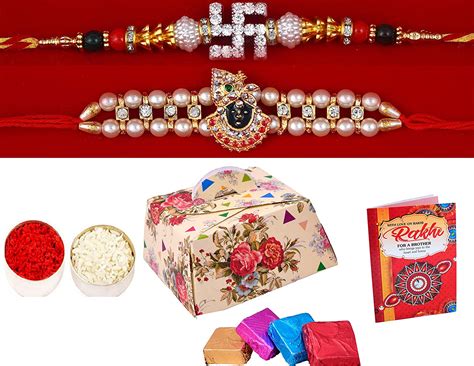 MANTOUSS Rakhi for Brother with Gift/Rakhi for Brother with Sweets/Set ...
